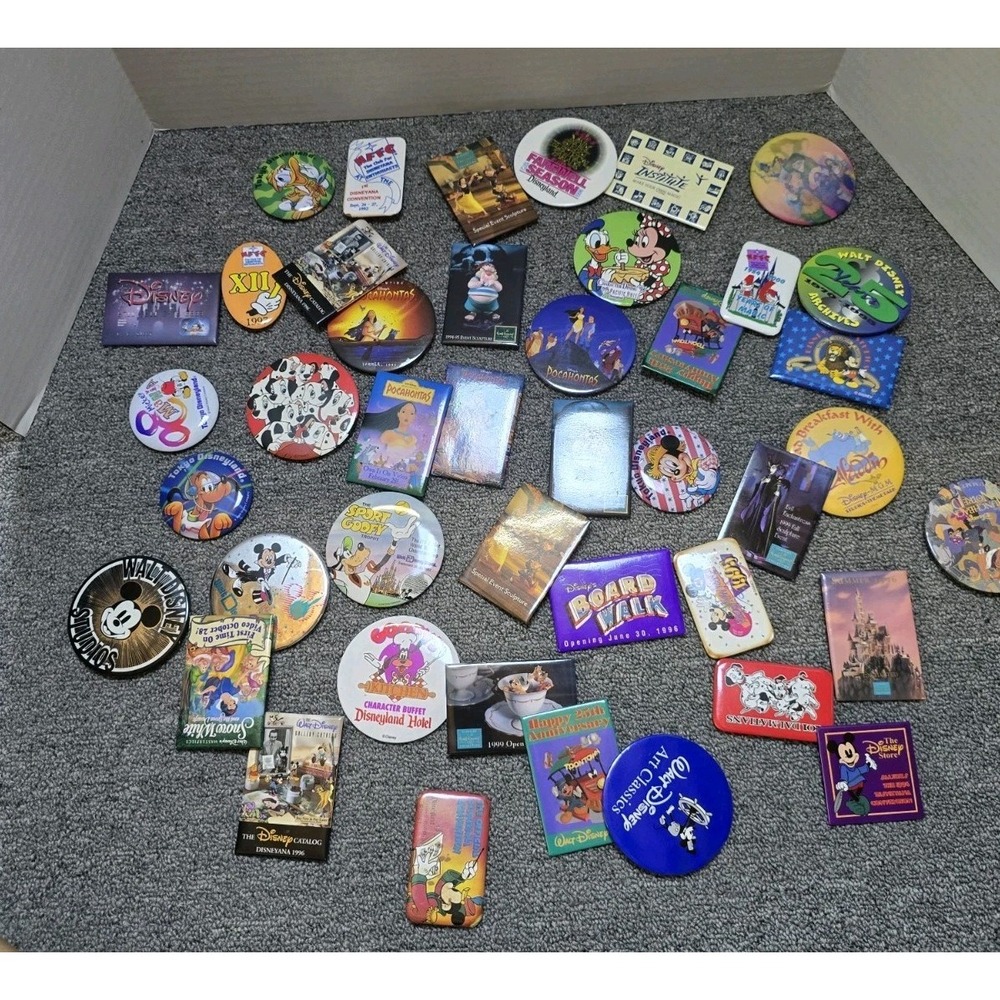 Drunk Drawer Lot 43 Of Vintage Disney Pinbacks
